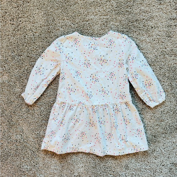 Gymboree Baby Girl Long-Sleeve Printed Dress White button front Size 12-18 month - Picture 3 of 8